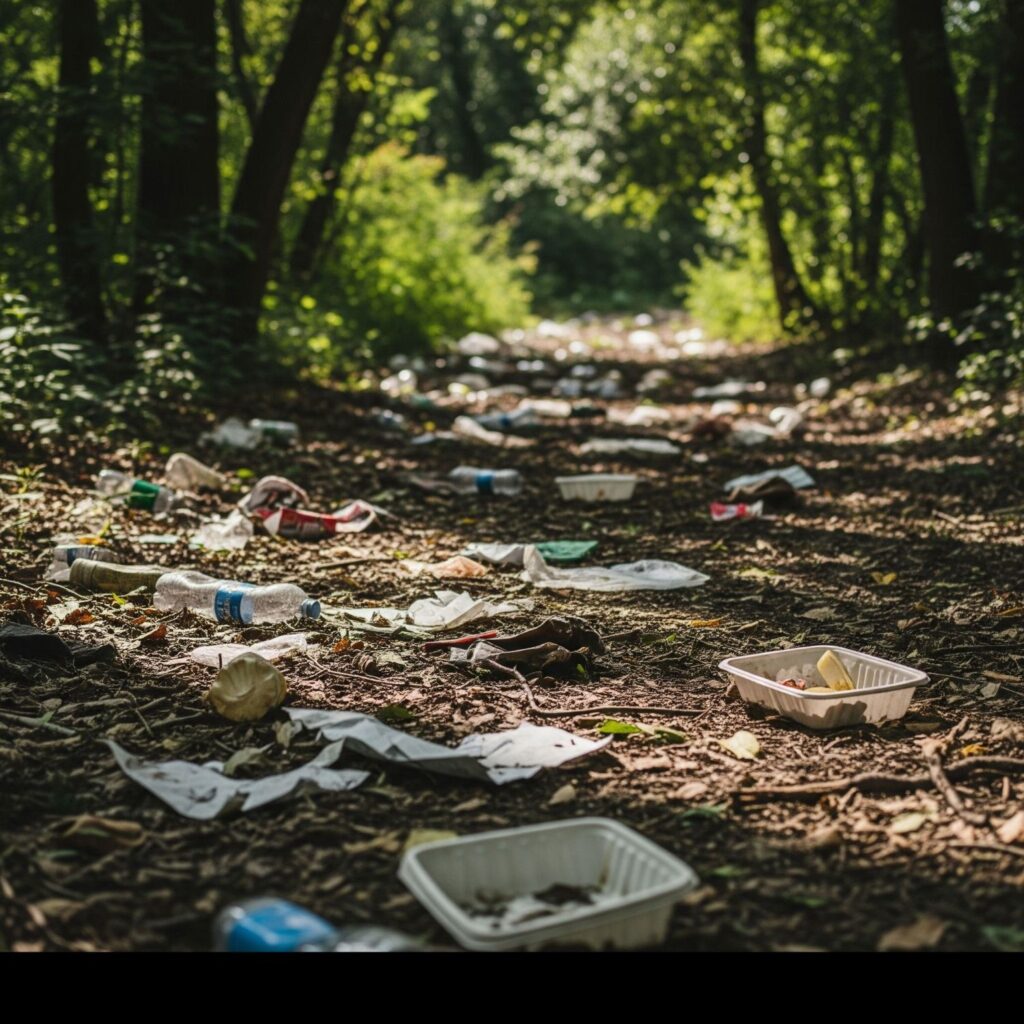 Lixo na área de Preservação Ambiental